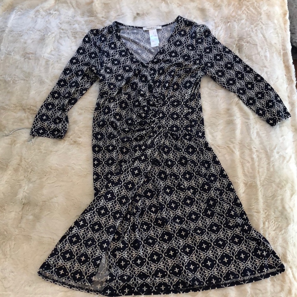 Laundry by Design wrap front midi dress